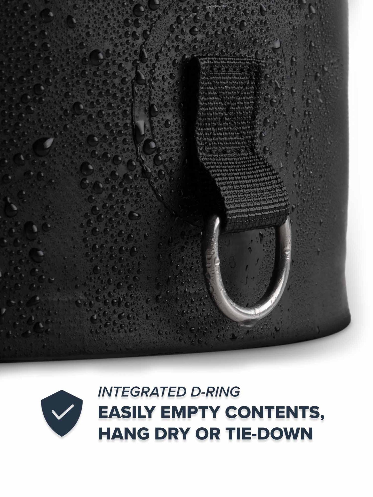 Rogue Endeavor Heavy Duty Collapsible Bucket 3 Gallon (15L), Mesh Bag, Beach and Salt Water Ready, Durable reinforced design with Metal Hardware (Black 3 Gallon (15L))