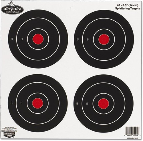 Dirty Bird 5" Round Splattering Targets, 12 SHEET PACK