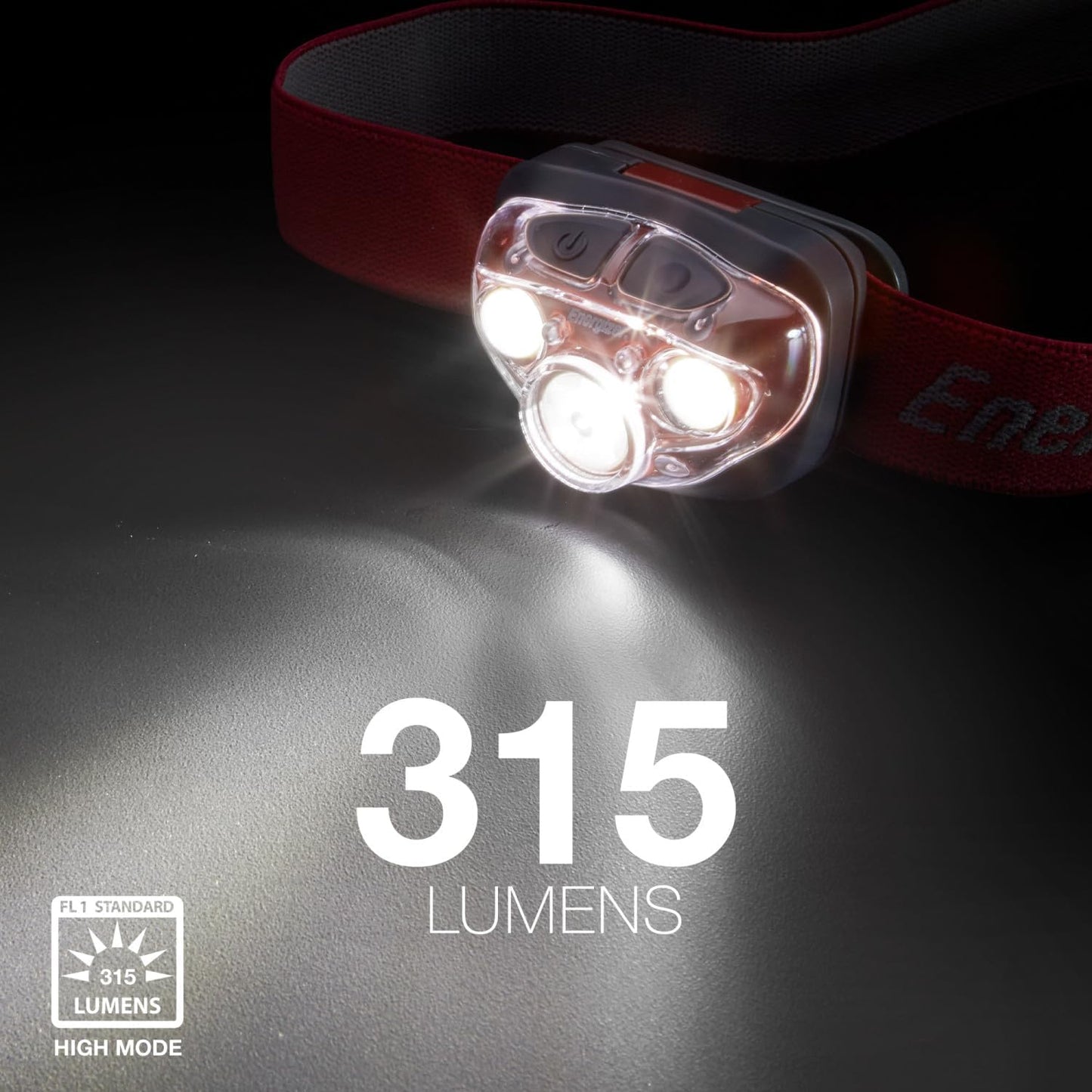 Energizer Vision HD+ LED Headlamp, Water Resistant Bright Headlamp with Digital Focus, Camping Gear and Emergency Light, Batteries Included, Pack of 1
