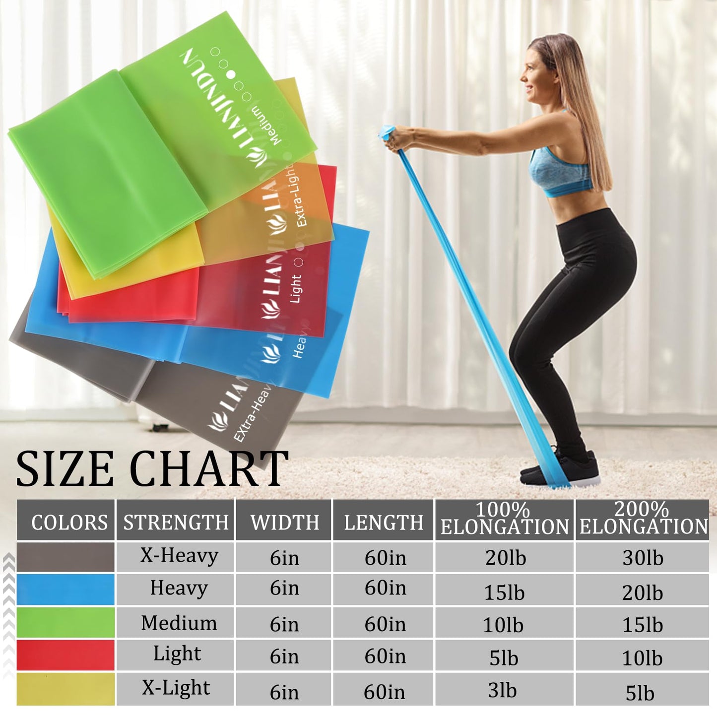 10 Pcs Professional Resistance Bands