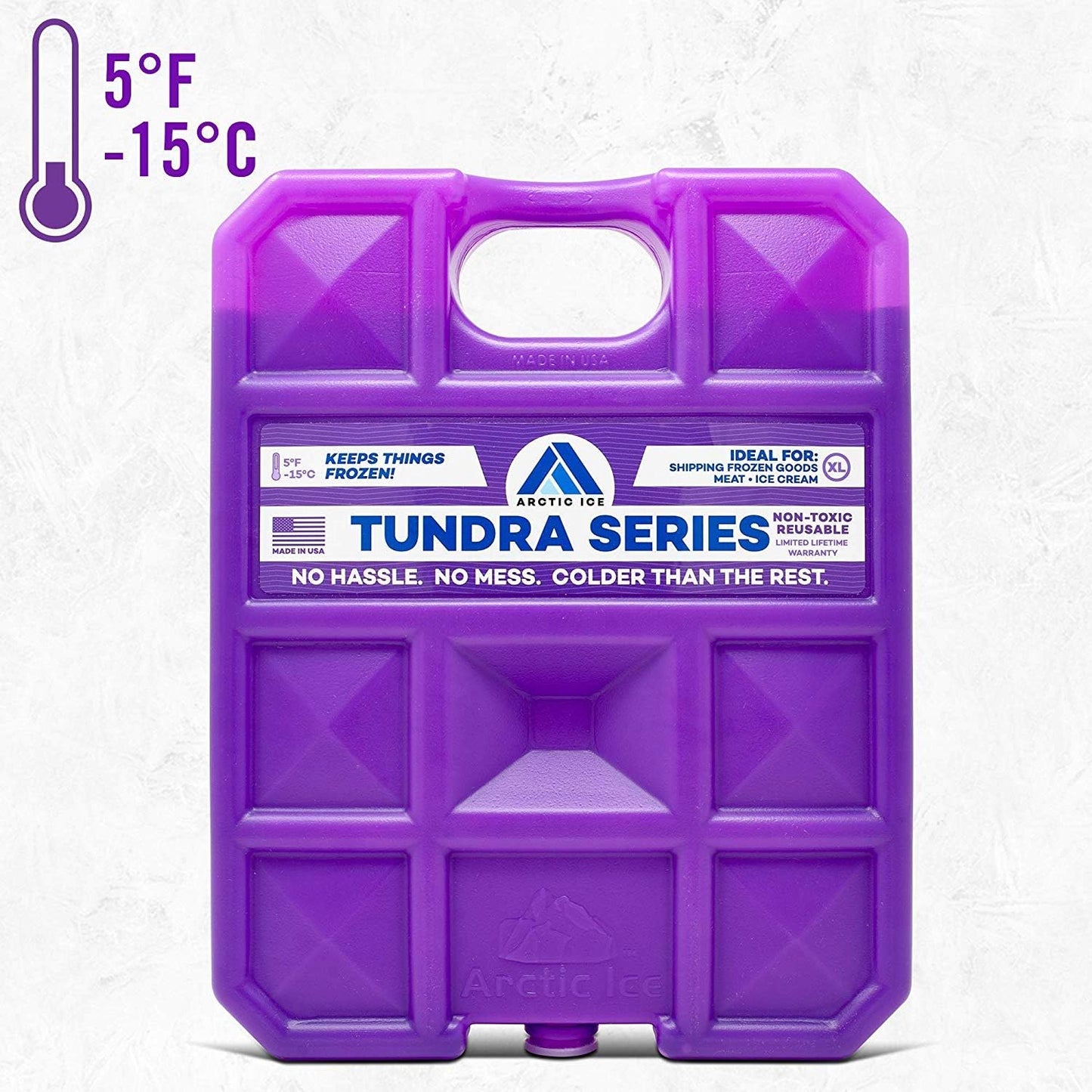 Arctic Ice Tundra Series Long Lasting Reusable Ice Pack - 5° Fahrenheit Cooling Point - Designed to Maintain Freezer-Like Temperatures in Coolers