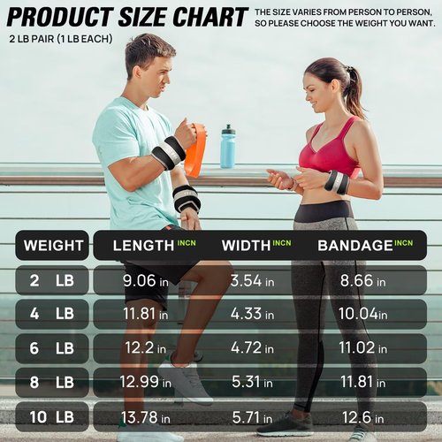 Ankle Wrist Weights A Pair of 2 Lbs for Women Men BeatBoost Arm Leg Weights Set with Adjustable Straps for Walking Pilates Exercise Aerobics Black