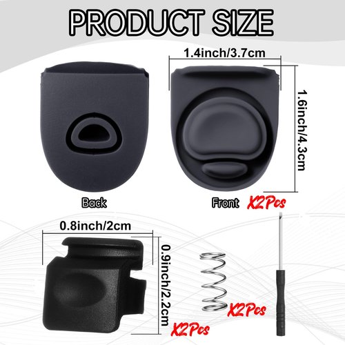Leitee Replacement Stopper Button and Gasket Compatible with Owala FreeSip 19/24/32/40oz Water Bottle Top Lid Sealing Replacement Parts Silicone Cap for Bottle Accessories(2 Set)