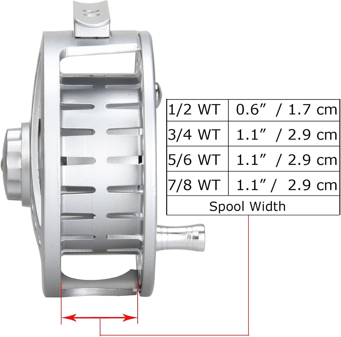 (1/2WT 3/4WT 5/6WT 7/8WT) Fly Reel with Line Combo Aluminum Alloy Large Arbor Fly Fishing Reels Weight Forward Fly Line with Braided Backing Taper Leader Pre-Tied