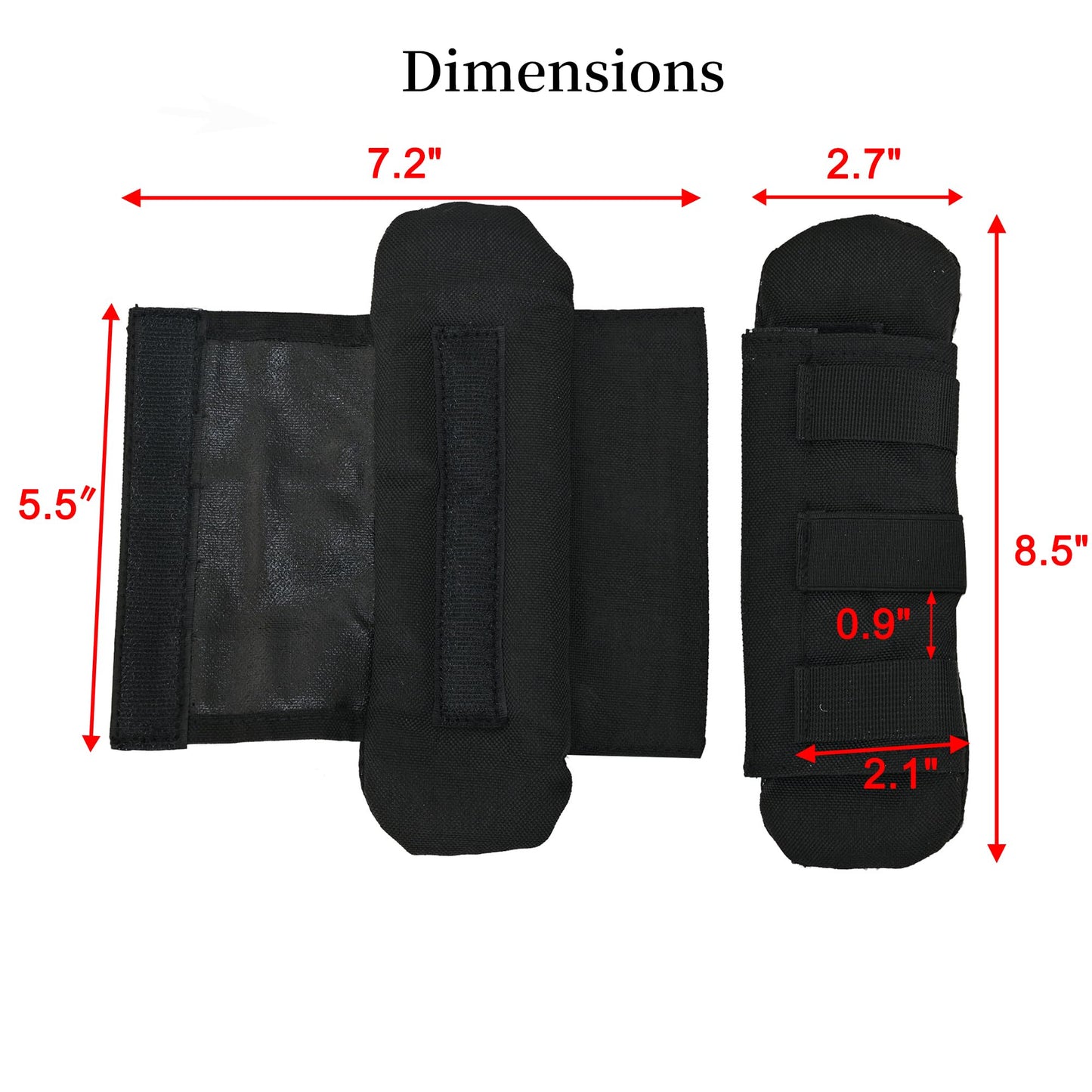 2 Pack Detachable Vest Shoulder Strap Pads Fit 2'' (Maximum 2.5'') Sling Bags Guitars Backpack Messenger Bag Shoulder Straps Comfort Soft Cushion Strap Pads for FCPC JPC Vests (Black)