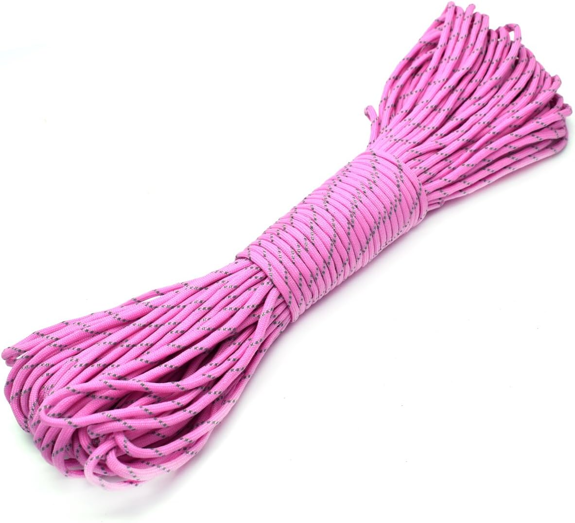 100FT Reflective Paracord 7 Core Parachute Cord (10# Olive Green)