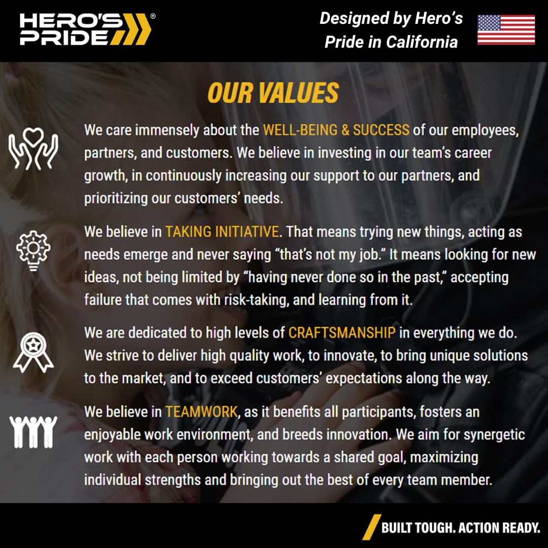 Hero's Pride Ballistic Deluxe Duty Belt, Triple Release Belt Buckle, Lightweight 2.25" Tactical Belt for Law Enforcement, 2XL (46-50")