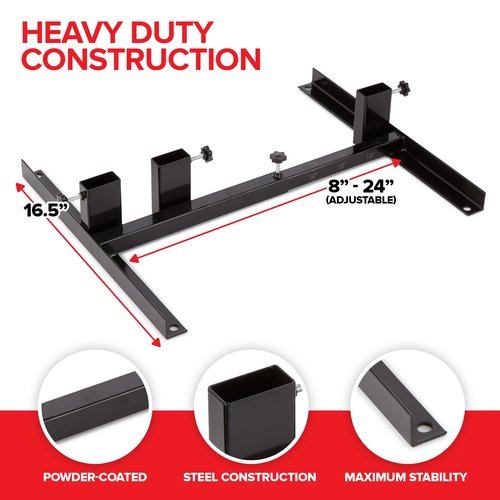 (2 Pack) Steel Target Stand Base for Paper Silhouette Shooting Targets, 8” - 24” Adjustable Width, USPSA/IPSC - IDPA Practice, Includes 2 Cardboard Targets for Shooting