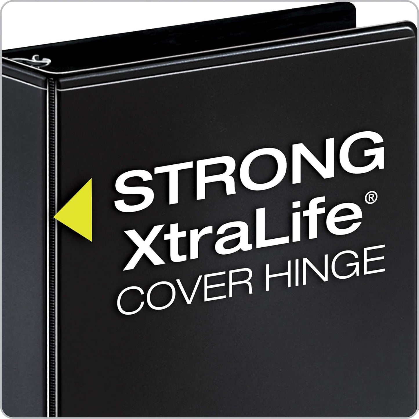 Cardinal Economy 3 Ring Binder, 1 Inch, Presentation View, Black, Holds 225 Sheets, Nonstick, PVC Free, 4 Pack of Binders (79512)