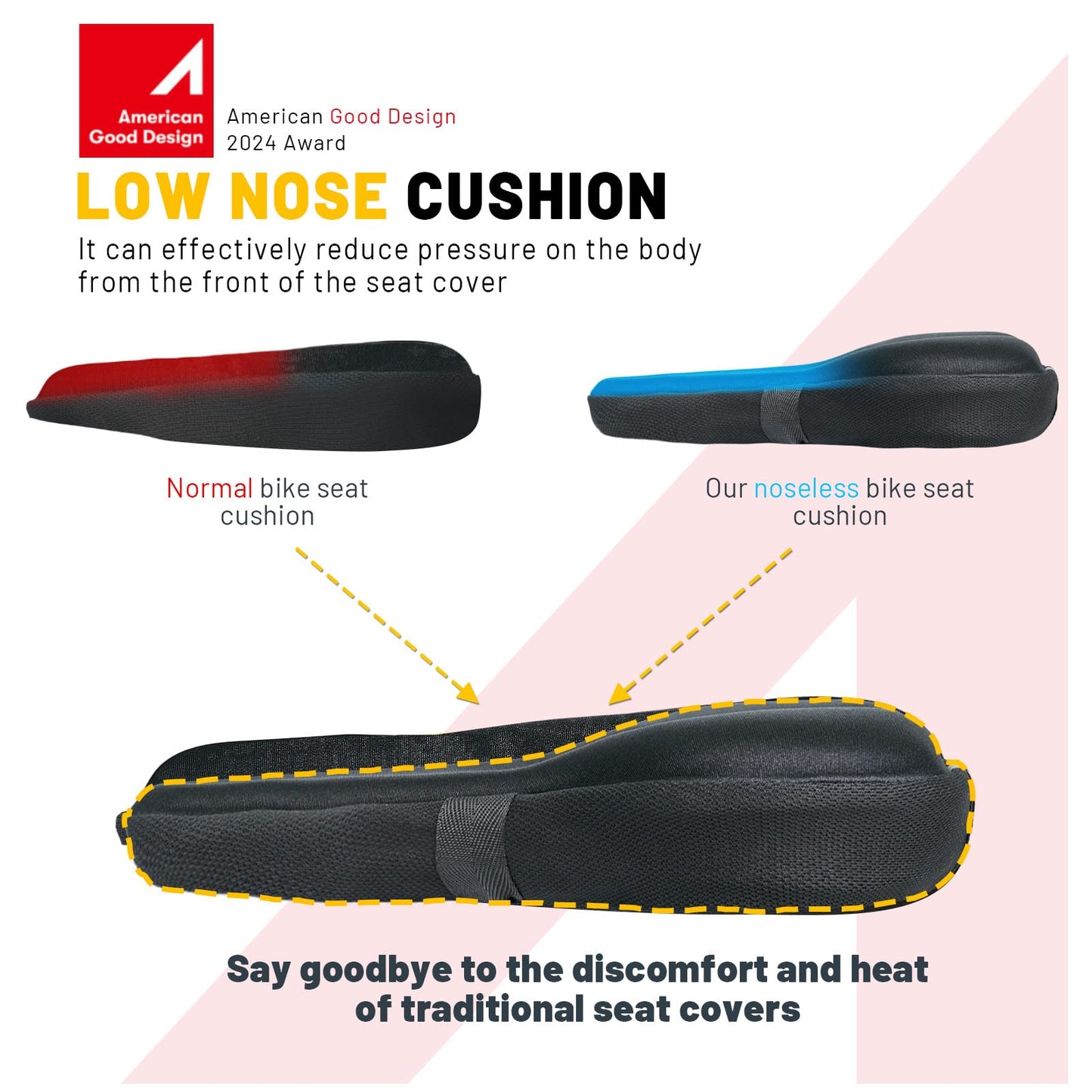 Extra Soft Gel Bike Seat Cover – Padded Wide Bicycle Saddle Cushion for Men & Women, Low-Nose Comfort Design for Peloton, Exercise & Outdoor Cycling, 2024 Award Winner