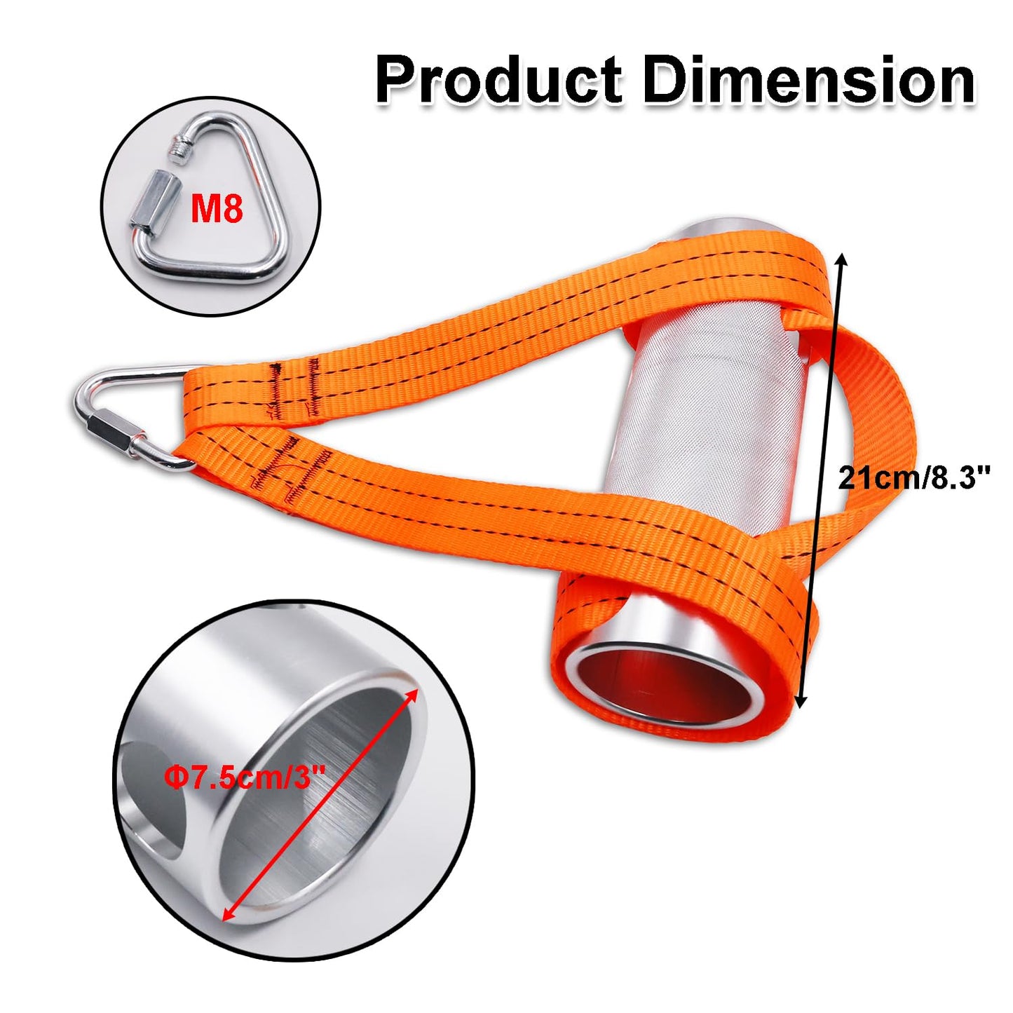 Arm Wrestling Exercise Handle Φ3in Thick Wrist Rolling Grip Wrist and Forearm Exerciser Multi Spinner Workout Handle