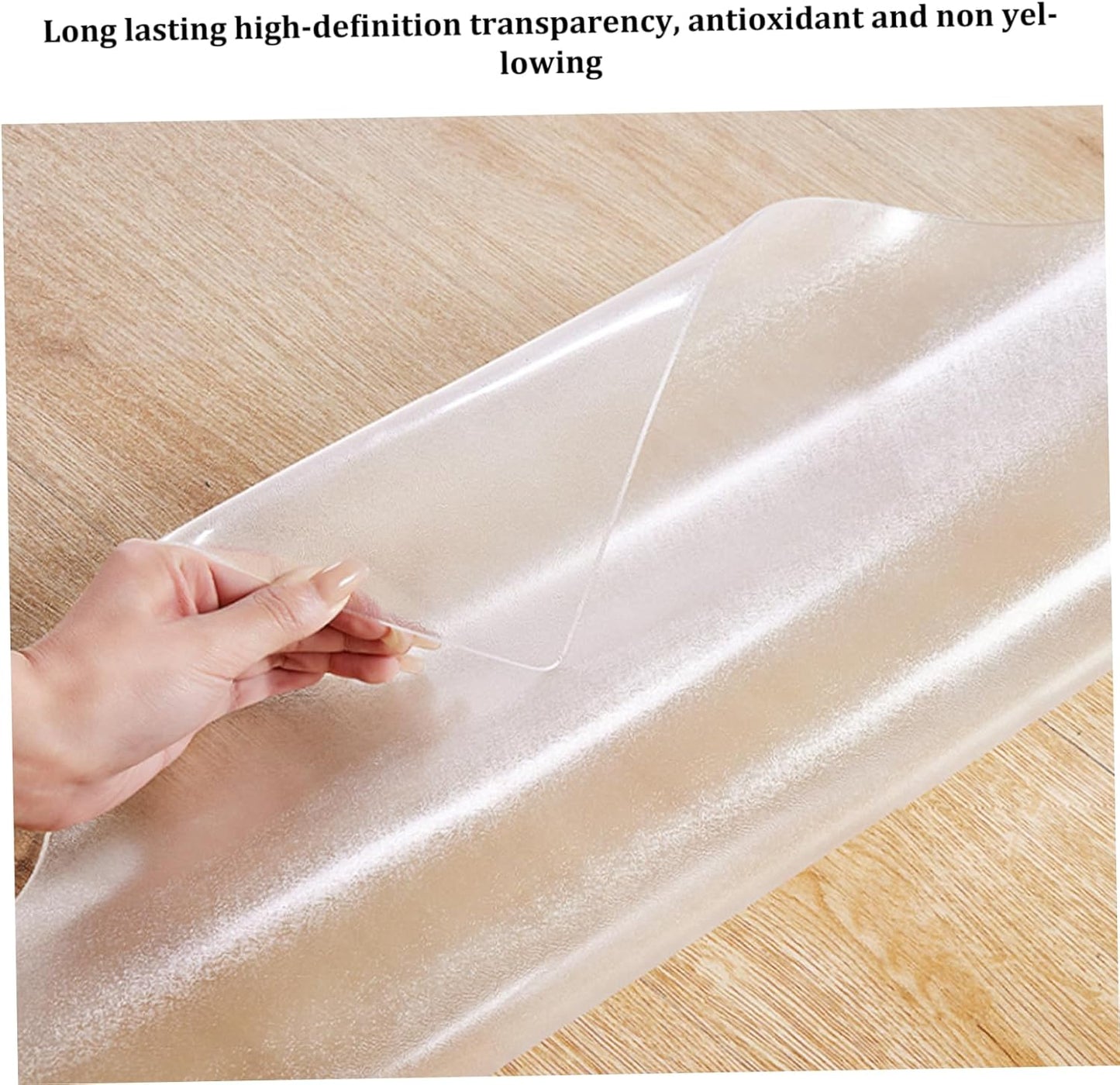 Clear Office Chair Mat Non Slip 1mm Transparent Desk Chair Mat PVC Floor Protector for Home Office 50x80 cm