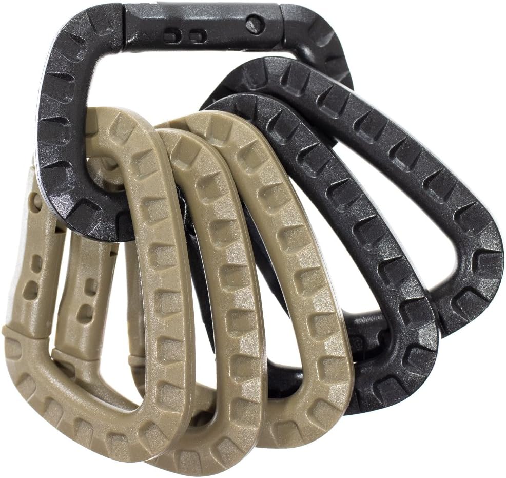 West Coast Paracord Tactical Carabiner Keychain – Hard Polymer, Lightweight Utility Hook