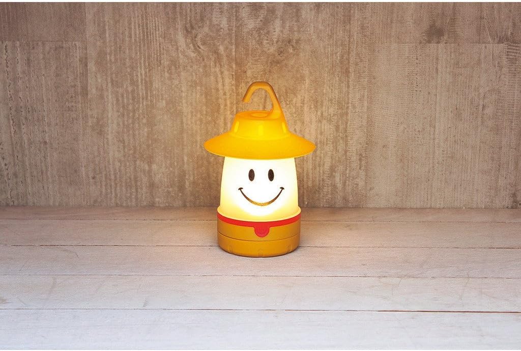 Smile LED Lantern: Portable Night Light Camping Lantern For Kids (Hibiscus),Red