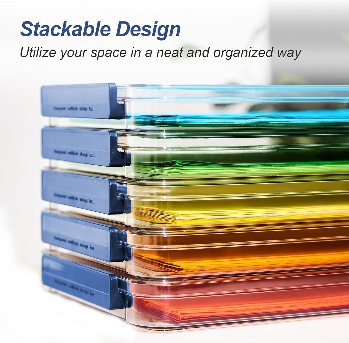 2 Pcs 5.5qt 9 x 13 Plastic Portable Project Case With Snap-Tight Latch Clear Stackable Storage Box With Lids Organizer Container For A4 File Photo Documents Scrapbook Craft Art Supplies