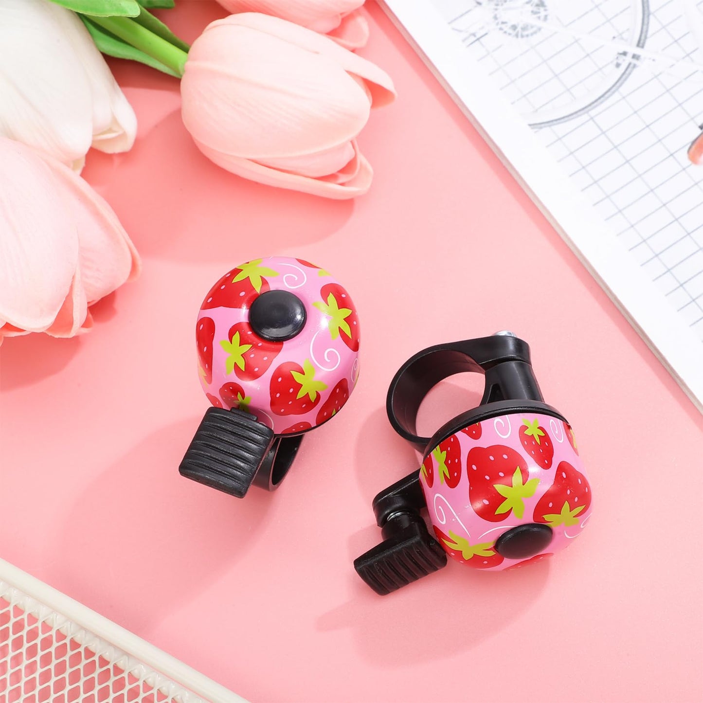 Kisangel Aluminum Oxidation Bike Bell Set of 2 Durable and Stylish Bicycle Bells for Kids and Adults Perfect for Cycling Accessories