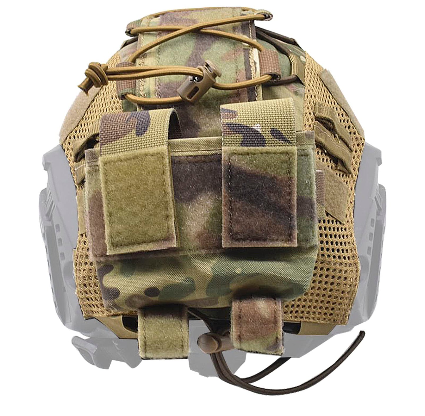 Tactical Fast Helmet Cover and Battery Pouch Counterweight Pouch Fit Size M/L Fast PJ BJ MH Helmet (CP)