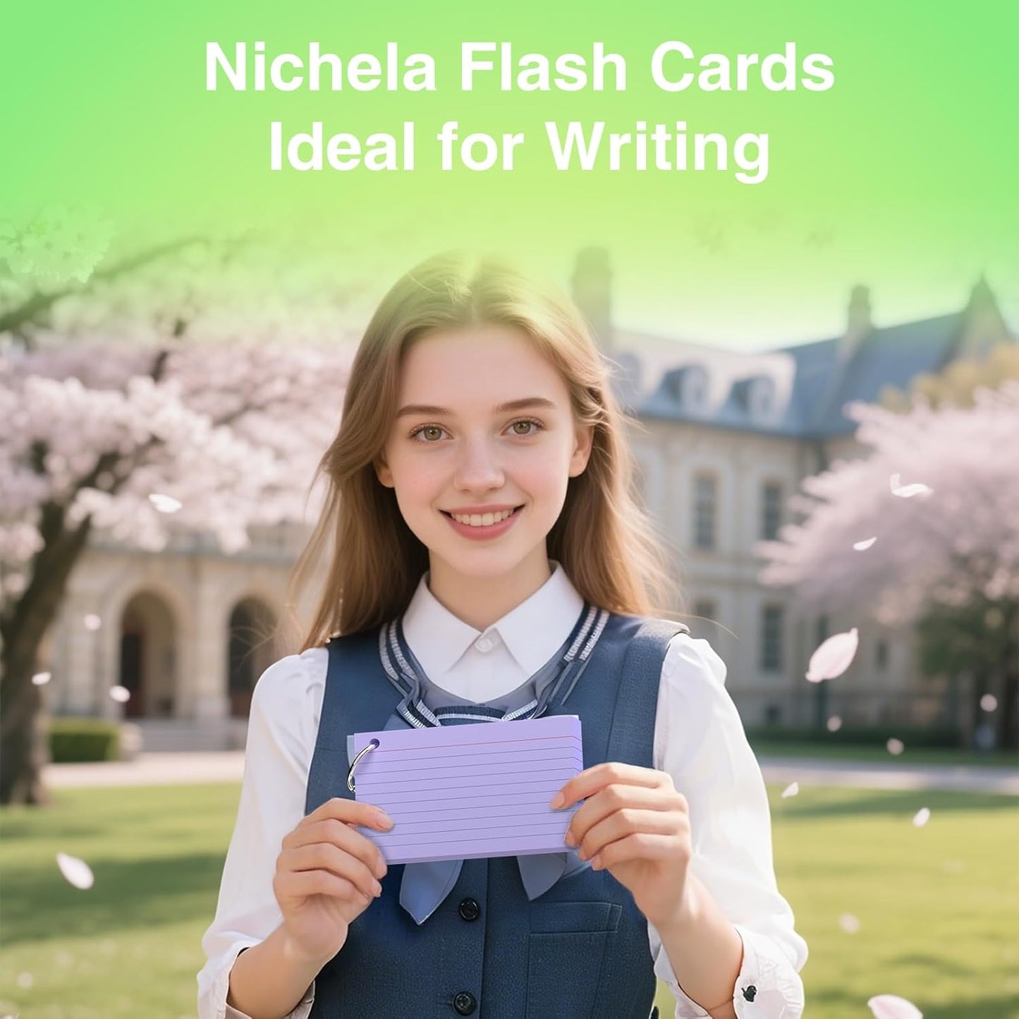 250 Count Pink Index Cards with Ring 3 x 5 Inch Heavyweight Ruled Index Cards, Flash Cards for School & Office Supplies and Home Organization, Durable Study To Do List Note Cards with Ruled Lines