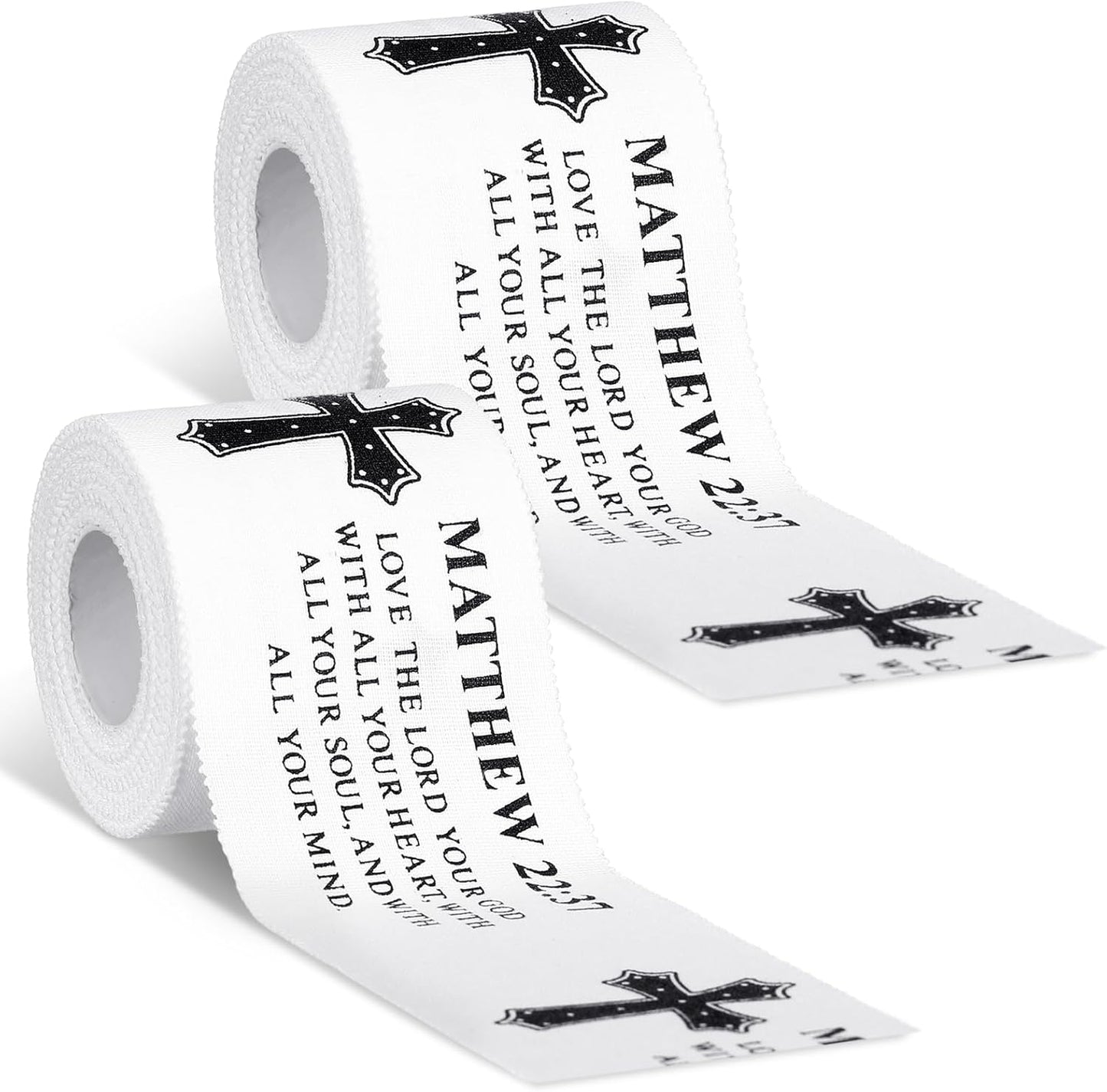 Christian Athletic Tape | 2 Pcs Cotton Sports Wrap 2in x 23ft | White