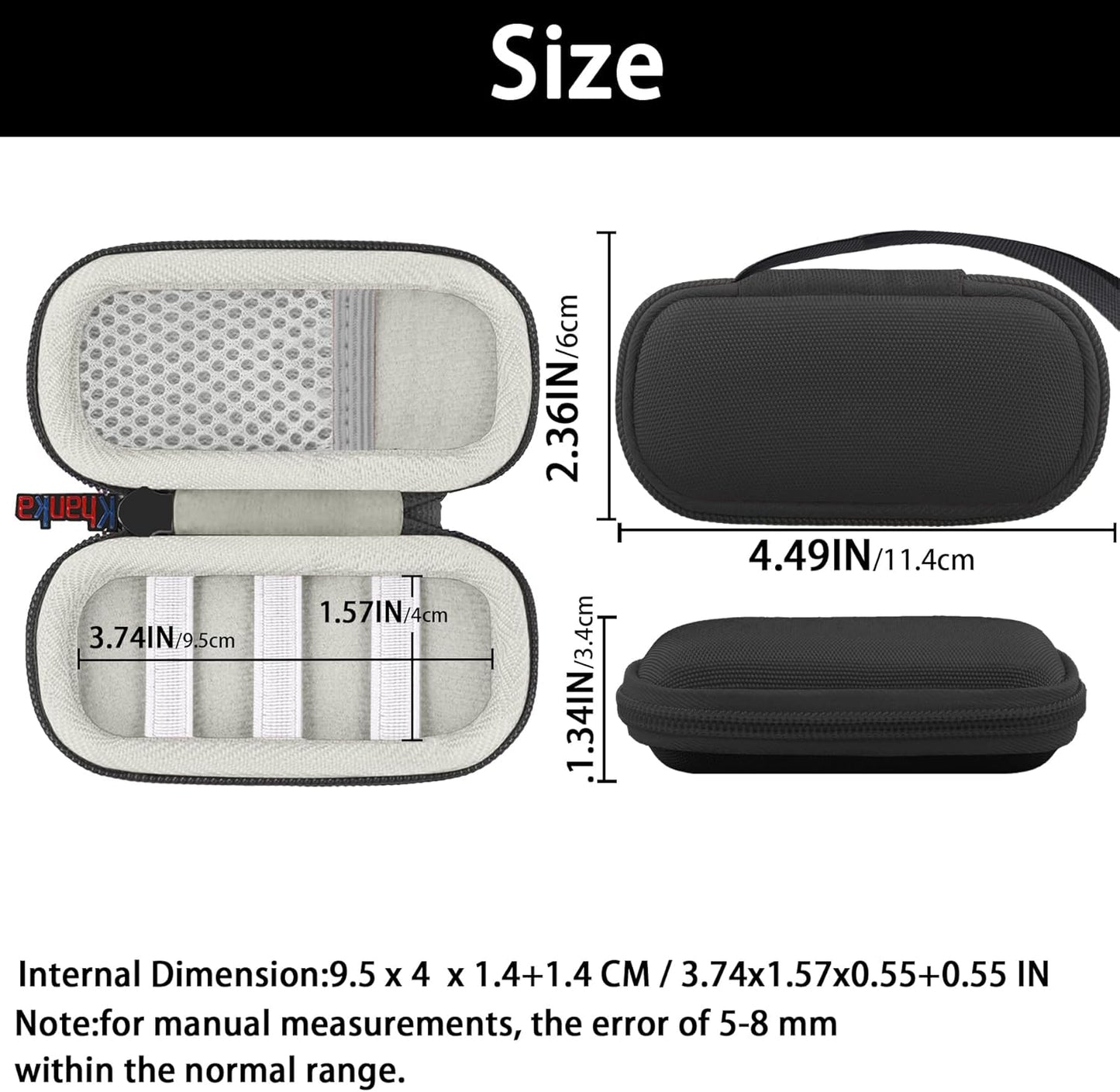 khanka Hard Case for AliveCor KardiaMobile ECG Monitor, Fits KardiaMobile 6L/6L Max, 6-Lead Personal EKG Device, Portable Heart Monitor Storage Case(Gray)