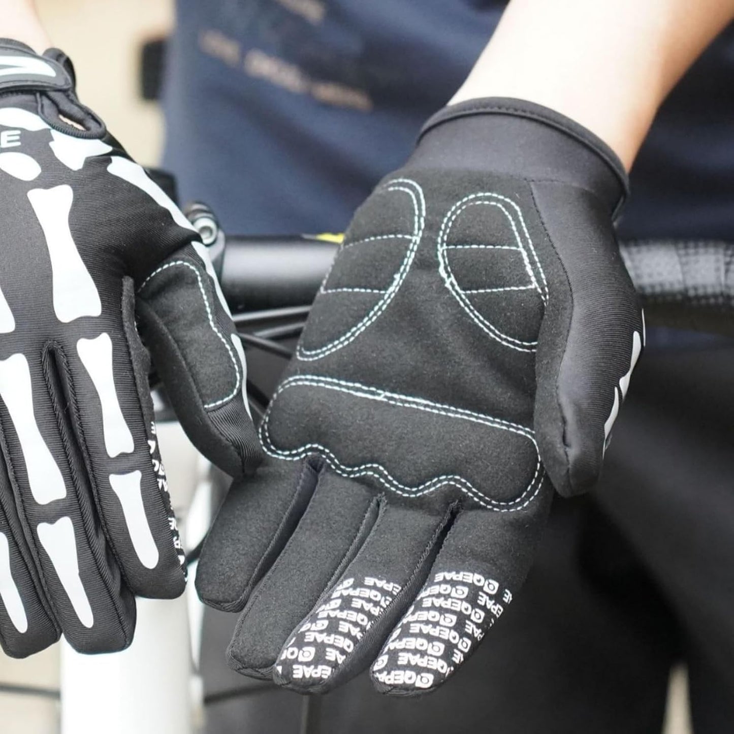 Skeleton Cycling Gloves | Breathable Shock-Absorbing Gloves for Men, Women & Kids