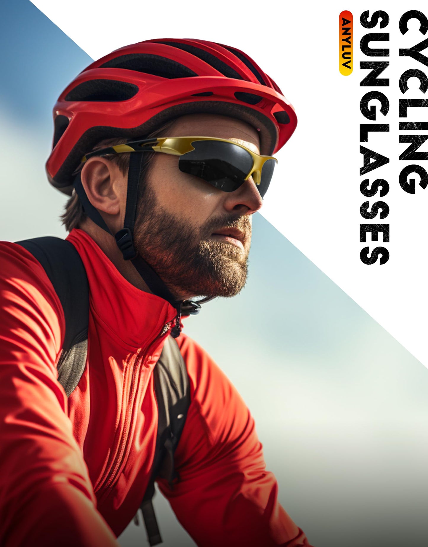 ANYLUV Sports Sunglasses for Men Women Outdoor Cycling Glasses Polarized Sunglasses for Outdoor Cycling Baseball UV400