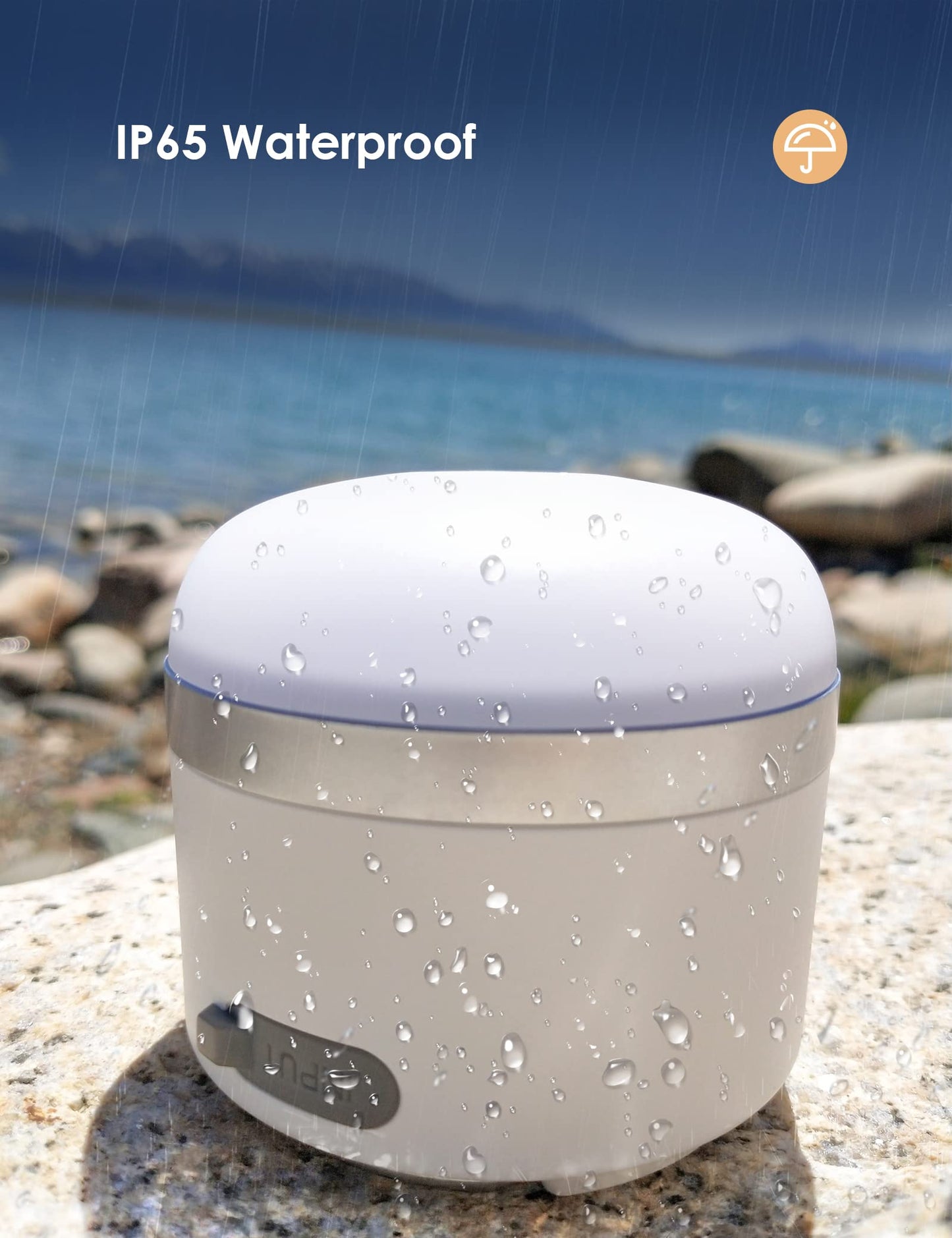 Joyzy Rechargeable LED Camping Lantern - 5 Light Modes, 600lm Outdoor Light, Mini Hanging Lamp for Fishing, Car or House Emergency Kit (White)