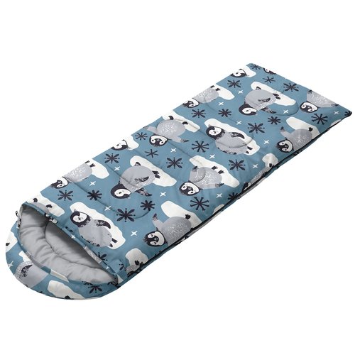 Datura home Kids Sleeping Bag for Boys Girls,Snow Penguin Print-Lightweight Warm Portable Outdoor Indoor-Waterproof Cold Weather Resistant Sleeping Bag for Camping Hiking(Snow Penguin)