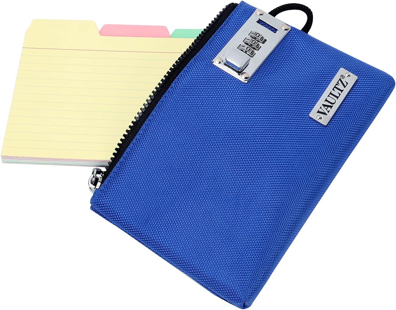 Vaultz Money Bag with Lock - 5 x 7 Inch, Men & Women's Locking Accessories Pouch for Cash, Bank Deposits, Wallet, Medicine, Phone and Credit Cards - BERRY