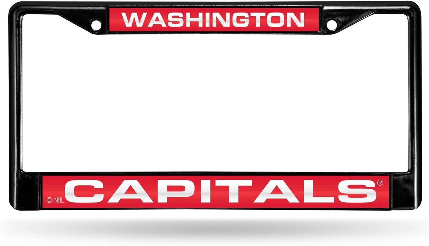 Rico Industries Ricepod NHL Detroit Red Wings Black Black Laser Cut Chrome Frame 12" x 6" 12" x 6" Black Laser Cut Chrome Frame - Car/Truck/SUV Automobile Accessory
