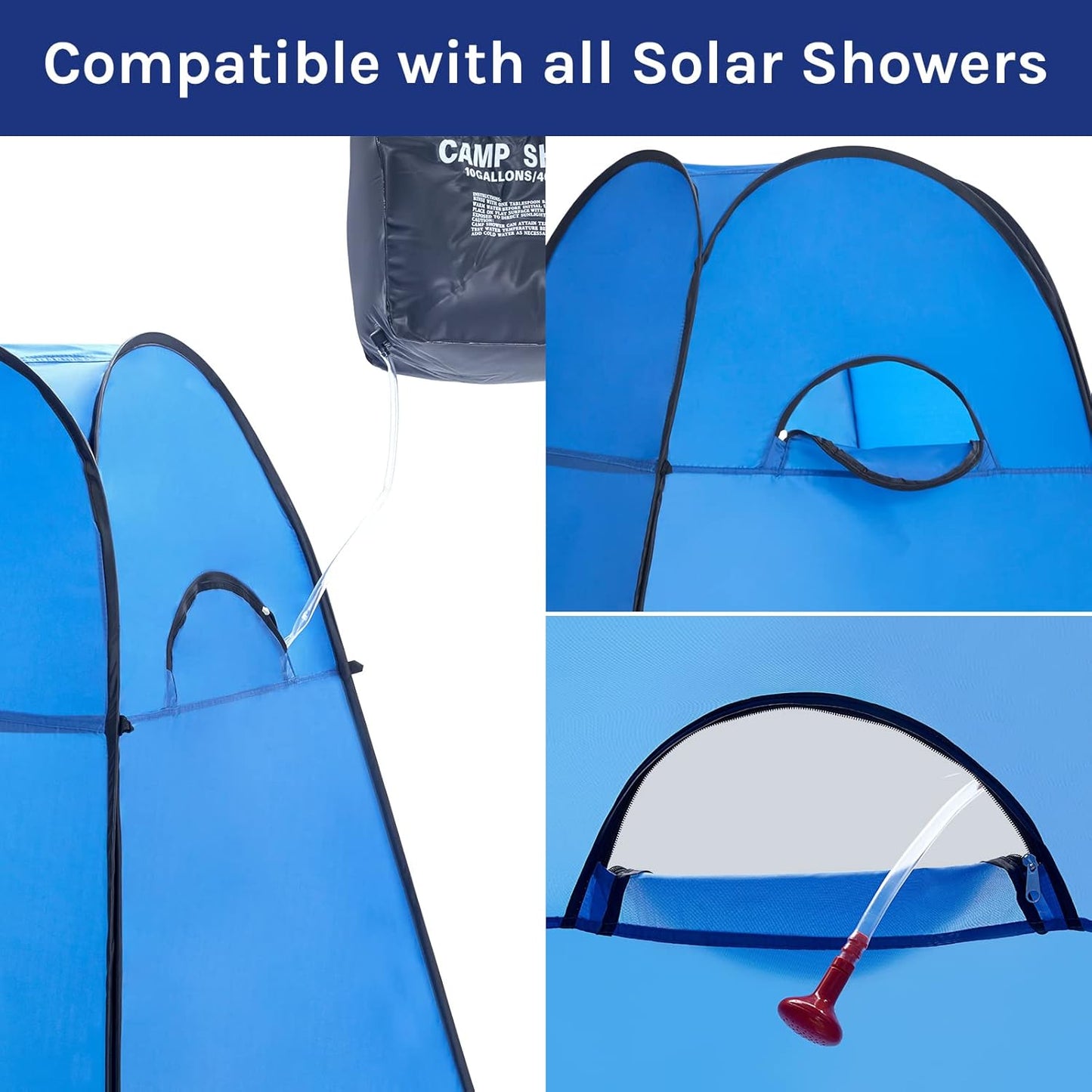 Wolfwise Pop Up Changing Tent for Beach, Camping Portable Shower Tents, Outdoor Privacy Bathroom, Change Dressing Clothes Porta Potty Tent Pop Up Instant for Camp, Toilet, Blue
