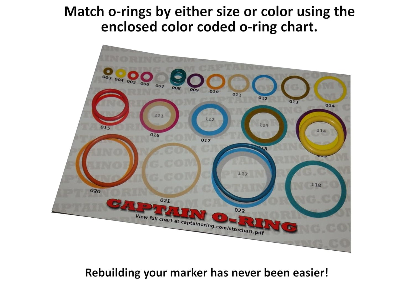Captain O-Ring 3X Color Coded Oring Rebuild Kit for Smart Parts ION