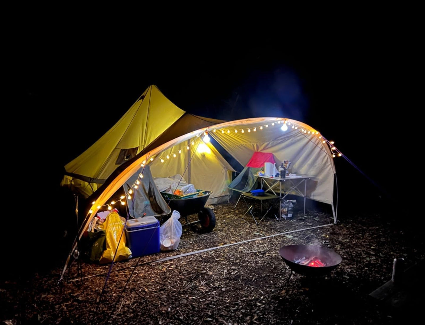 Lepro Bundle - Hanging Tent Light Blubs for Camping & Battery Operated Globe String Lights with Remote