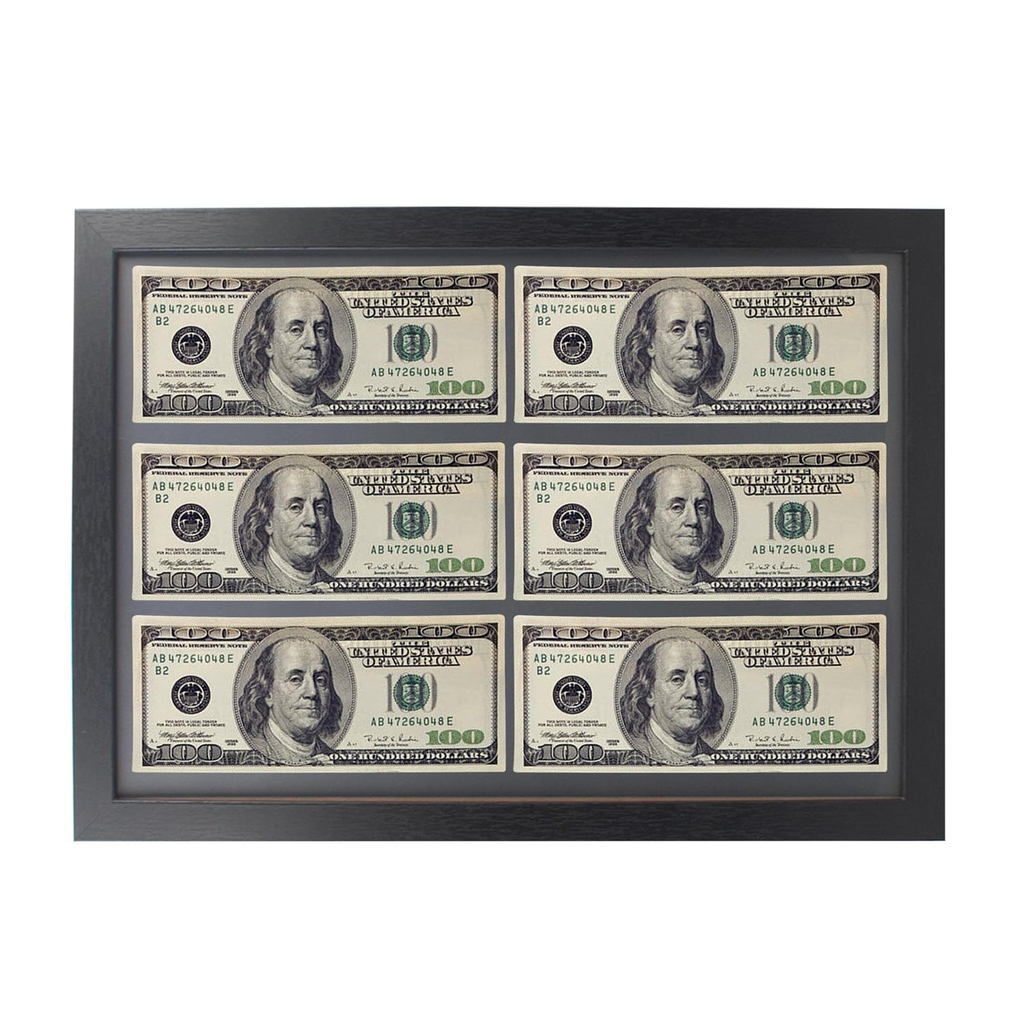 2 PCS Money Display Case Dollar Bill Frame Storage, Black Creative First Dollar Money Display Frame for Currency Collection Supplies, Bill, Stamp, 15x 10 Inch