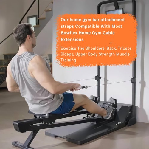 ArrogantF Bar Attachment Strap Compatible with Bowflex Home Gym Parts, Use for LAT, Squat and Bench Bars, Trains Upper Body: Shoulders, Back, Triceps, Biceps,Upper Body Strength Muscle Training