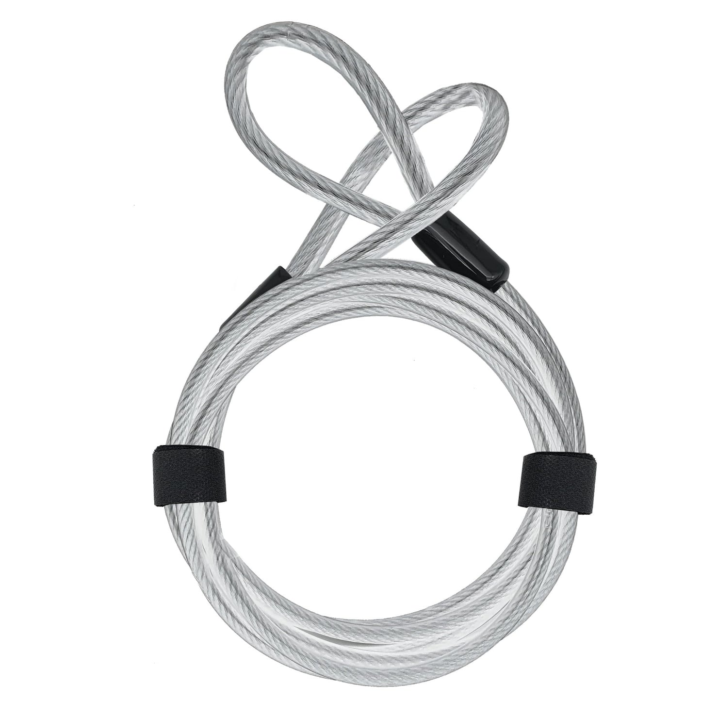 URBAN 5.200L Security Extension Cable for Disc Lock, 6,56ft/200cm, Flexible Braided Steel with Loops, Multifunctional Anti Theft Cable Lock for Bike, Motorcycle, Helmet, Bicycle, Electric Scooter