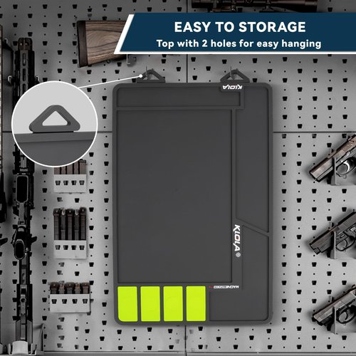 Klola Gun Cleaning Mat, Pistol Maintenance Mat Anti-Slip Thick Rubber Rifle Handgun Cleaning Mats Pad for All Guns