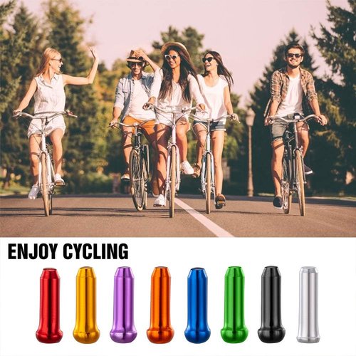 HZJD Bike Cable End Caps, Cable End Crimps, Cable Caps for Bike Shift Alloy, Bicycle Brake Cables End Caps(48PCS), O-Ring Brake Cable Rubber Donuts(6PCS)