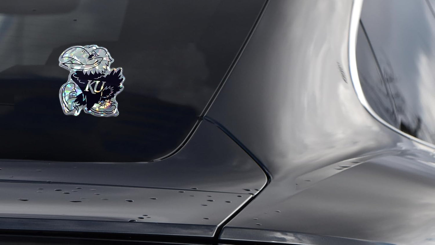 Kansas Jayhawks Reflective Decal - Premium 3D All-Weather Sticker for Car, Laptop & More