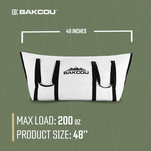 Bakcou - Insulated Game or Gear Bag - Harvest Hauler for eBike Trailer - Keeps Game Fresh, Compact and Portable - Waterproof Cooler Bag - 48 Inch