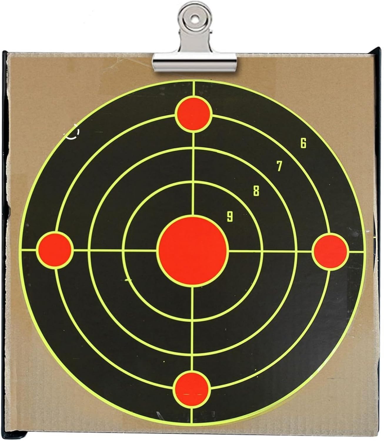 ATFLBOX 25Pack Shooting Target 12 Inch Bulleye Super Splatter Paper Target and Adhesive Target.Shooting Outdoor and Indoor ranges.Rective for Rifle - Pistol - Airsoft - Air Rifle