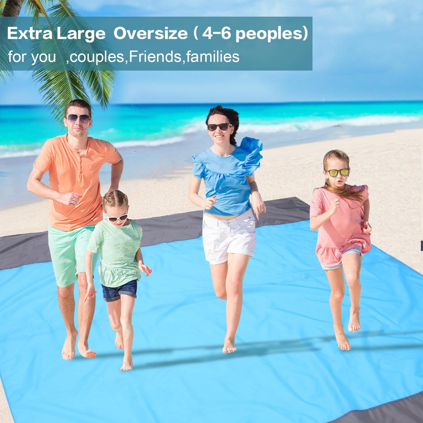 Large Beach Blanket, Sand Free Water Resistant for Beach, Picnic, Concert