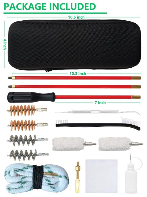 Funryer Shotgun Cleaning Kit 12 Gauge Gun Cleaning Kit 12 GA for Shotguns with 12 Gauge Gun Snake, Gun Cleaning Brushes, Cotton Mops, Cleaning Pick, Cleaning Patches, Oil Bottle