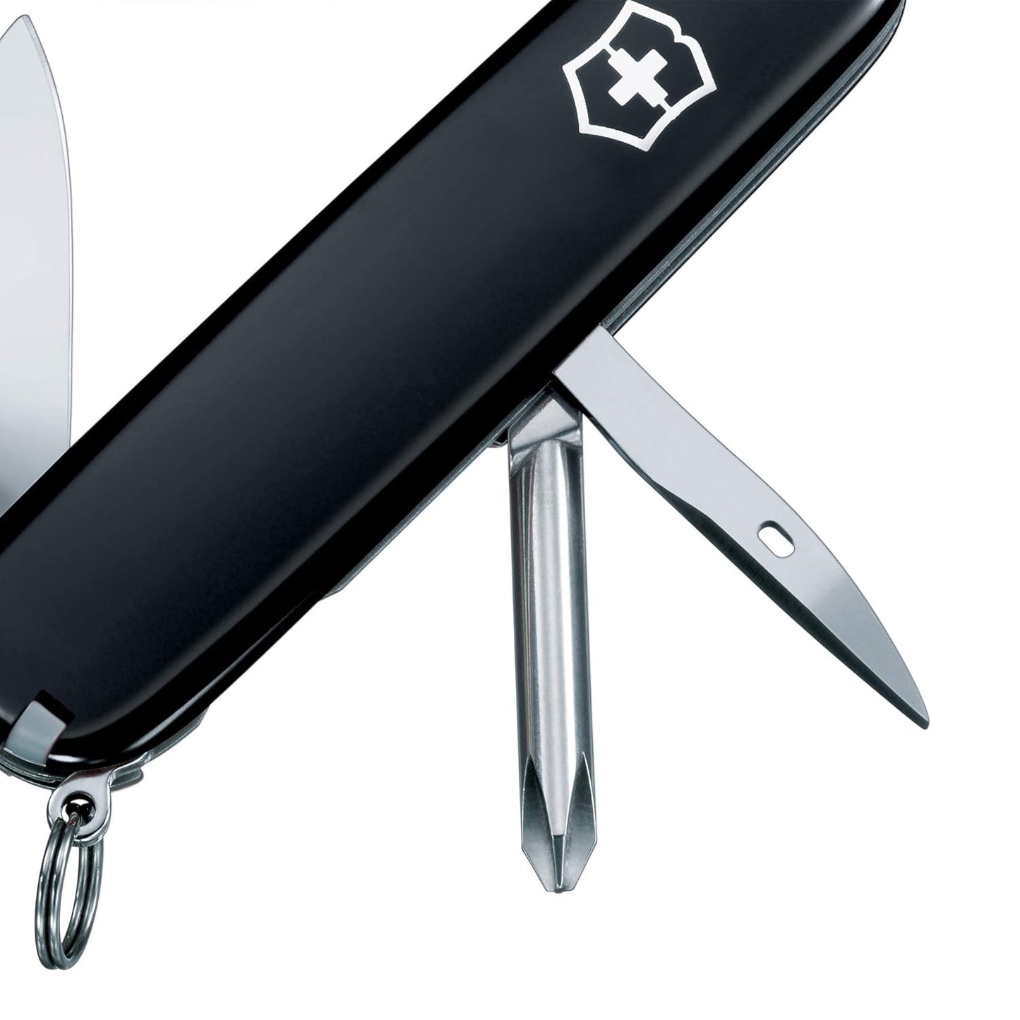 Victorinox Tinker Swiss Army Knife, 12 Function Swiss Made Pocket Knife with 2 Blades (Large and Small), Screwdriver and Wire Stripper - Black