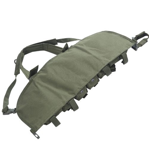 7 Pockets Tactical Chest Rig Vest Adjustable&Detachable Molle Chest Rigs with Mag Pouch X Harness for Men Women (Green)