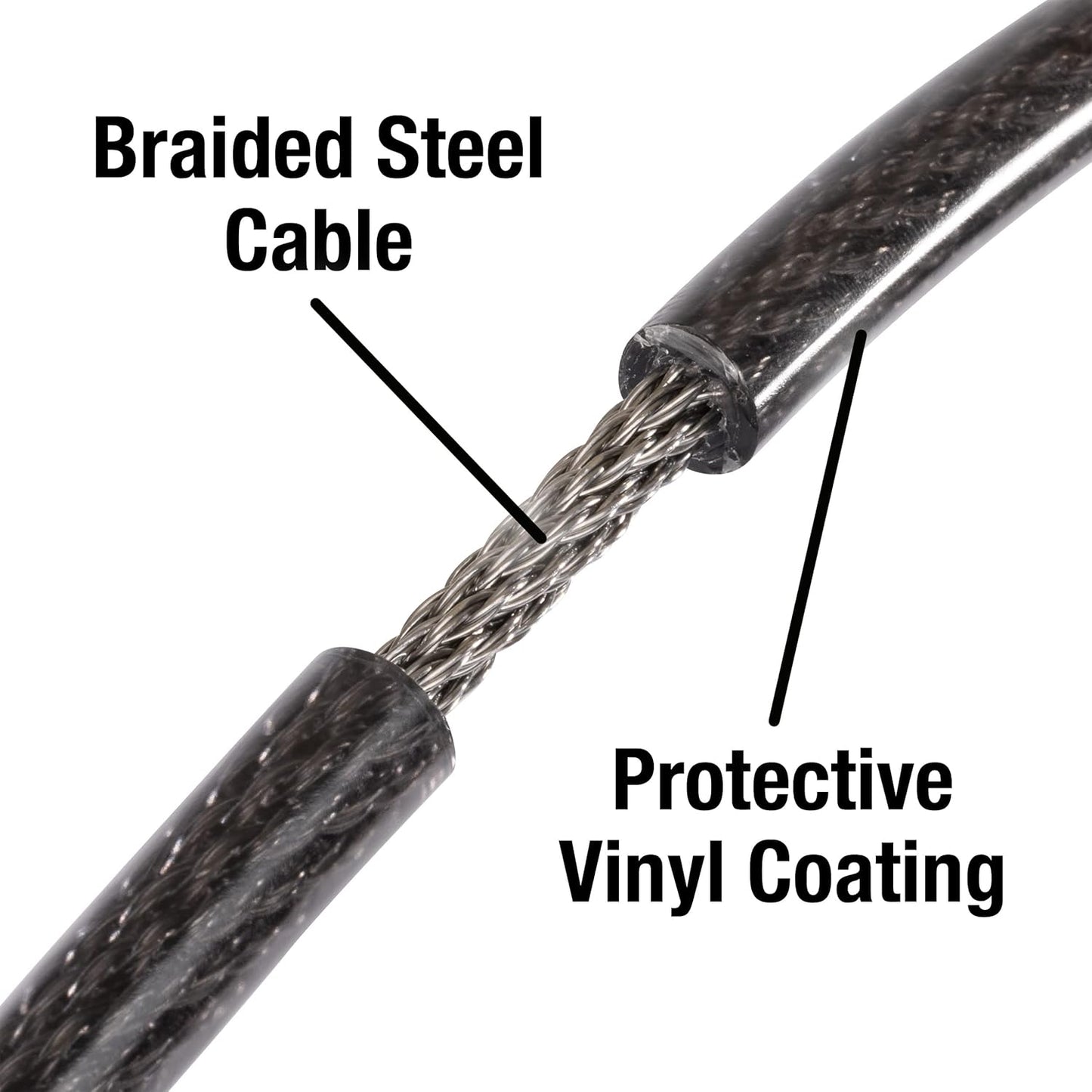 Master Lock Bike Lock Cable with Combination Black, 8143D