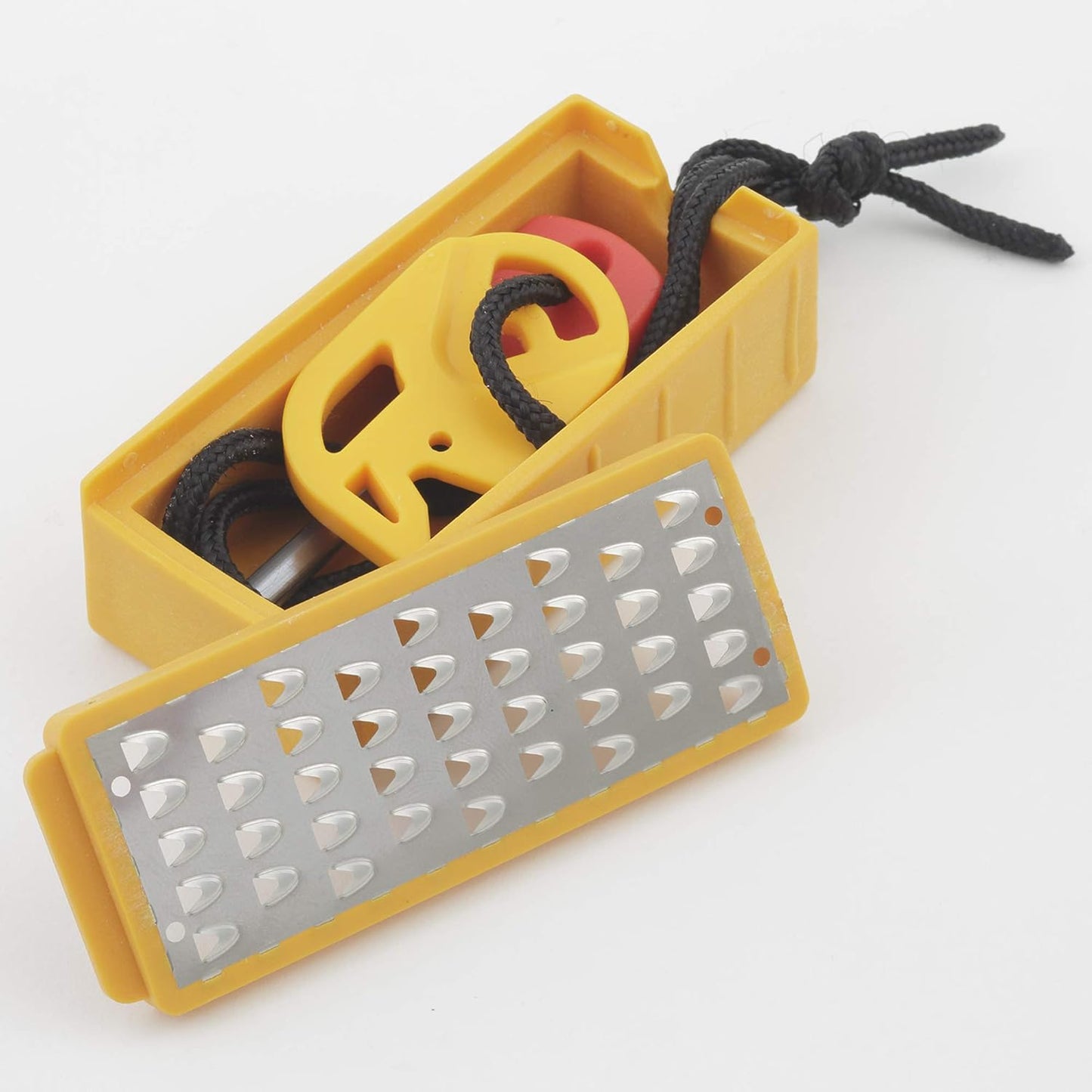 Pack Pal Tinder Maker with Fire Starter – Stainless Steel Grater & Striker – Lightweight Outdoor Survival Tool