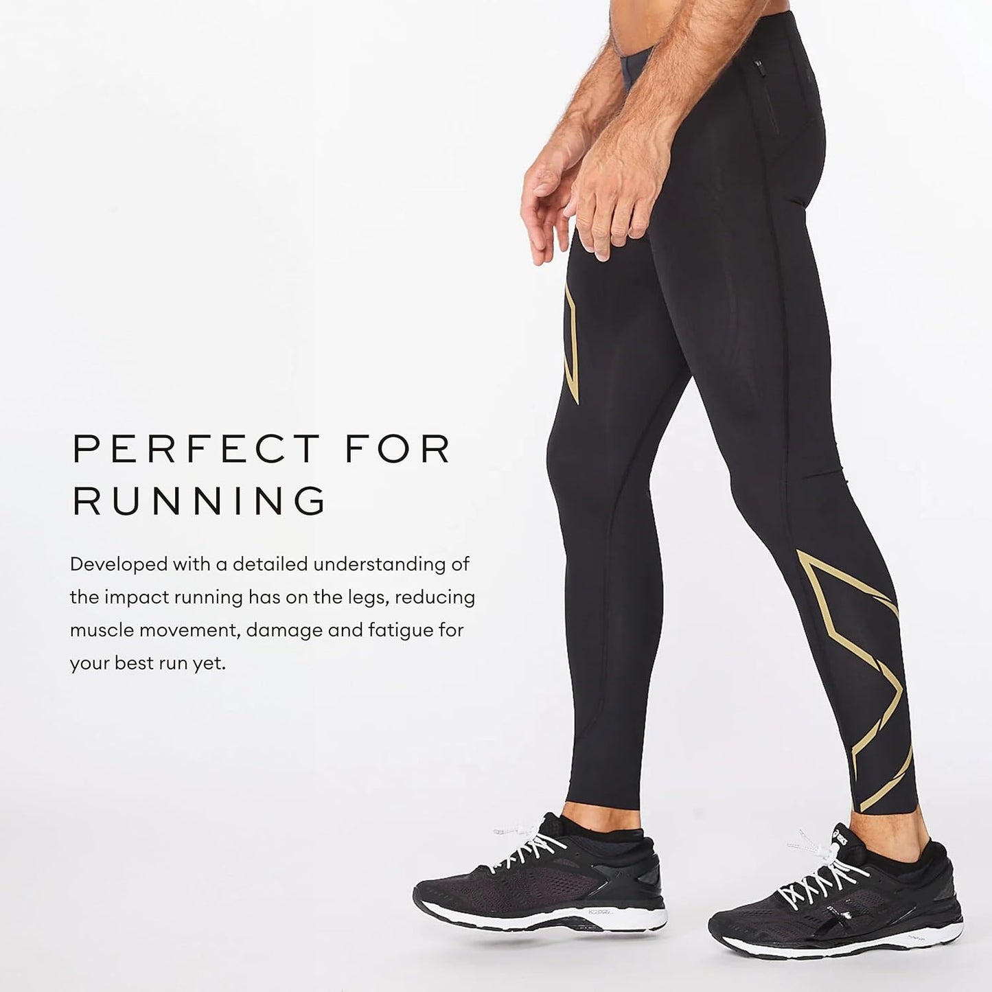 2XU Men's Light Speed Compression Tights - Lightweight & Flexible Support for Improved Running Performance