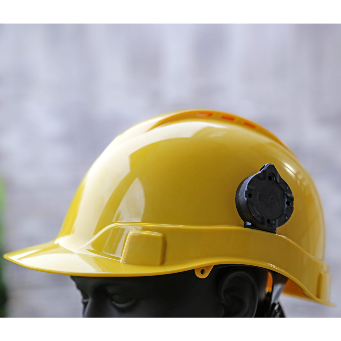 Guardian Angel Flashlight Hard Hat Earmuff Slot Mount Accessory – Magnetic Mount with Screw-in Feature – Inserts and Clips Securely to Earmuff Inserts on Hard Hats – for Hard Hats and Safety Helmets
