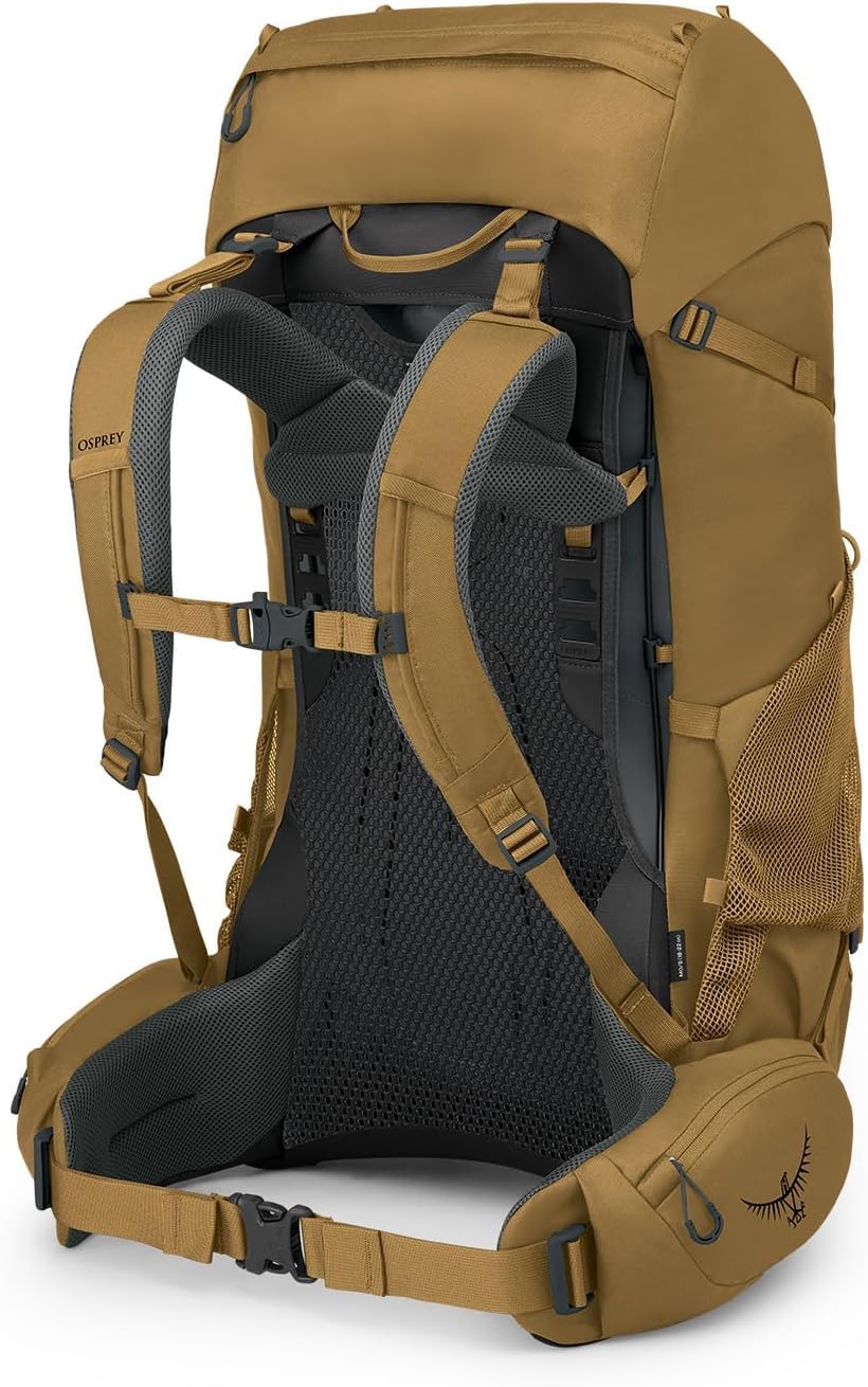 Osprey Rook 65L Men's Backpacking Backpack, Histosol Brown/Rhino Grey
